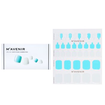 Mavenir 指甲貼-#白珍珠夏日足部 (Nail Sticker (Assorted Colour) - # White Pearl Summer Pedi)