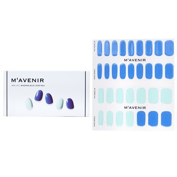 Mavenir 指甲貼-#水洗藍牛仔甲 (Nail Sticker (Blue) - # Washing Blue Jean Nail)