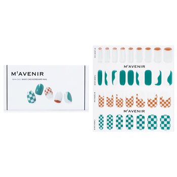 Mavenir 美甲貼-#波浪棋盤美甲 (Nail Sticker (Patterned) - # Wave Checkerboard Nail)