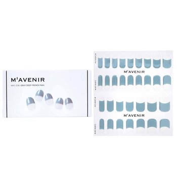 Mavenir 美甲貼 - # Grey Deep French Nail (Nail Sticker (Blue) - # Gray Deep French Nail)