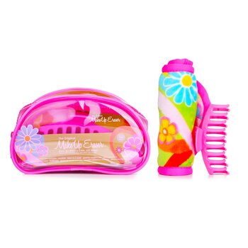 Flowerbomb 套裝（1x 化妝橡皮布 + 1x 髮夾 + 1x 包） (Flowerbomb Set (1x MakeUp Eraser Cloth + 1x Hair Claw Clip + 1x Bag))