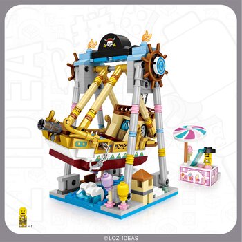 Loz LOZ夢幻遊樂園系列-海盜船 (LOZ Dream Amusement Park Series - Pirate Ship Building Bricks Set)