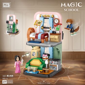 Loz LOZ魔法學院街拍系列-魔法假期 (LOZ Magic Academy Street Series - Magic Holiday Building Bricks Set)