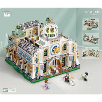 Loz LOZ 迷你積木 - 可伸縮婚禮教堂 (LOZ Mini Blocks - Retractable Wedding Chapel Building Bricks Set)