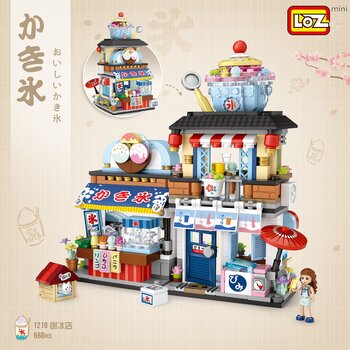 Loz LOZ Mini Blocks - 日本刨冰店 (LOZ Mini Blocks - Japanese Shaved Ice Shop Building Bricks Set)