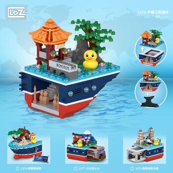 Loz LOZ鴨子艦隊系列-江南園林 (LOZ Duck Fleet Series - Jiangnan Garden Building Bricks Set)