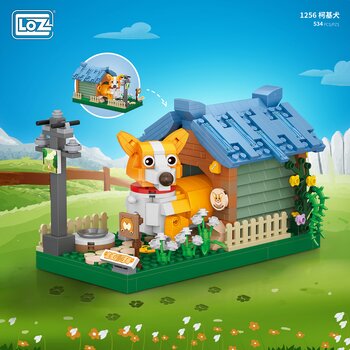 Loz LOZ迷你積木農場系列-柯基 (LOZ Mini Blocks Farm Series - Corgi Building Bricks Set)