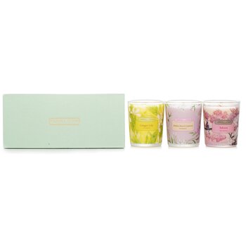 Carroll & Chan 3 Votive Set: Sakura, Jasmine, Rose & Cranberry, Ginger Lily