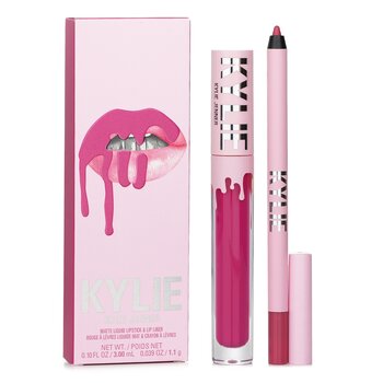 Matte Lip Kit: Matte Liquid Lipstick 3ml + Lip Liner 1.1g - # 102 Extraordinary